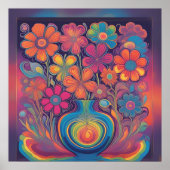 Retro Bloom Vibes Poster (Voorkant)