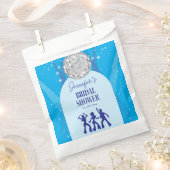 Retro Blue 70s Disco Dancing Queen Bridal Shower Bedankzakje (Geknipt)