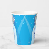 Retro Blue 70s Disco Dancing Queen Bridal Shower Papieren Bekers (Links)