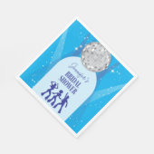 Retro Blue 70s Disco Dancing Queen Bridal Shower Servet (Hoek)