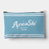 Retro Blue Apres Ski Custom Ski Resort & Jaar Etui (Achterkant)
