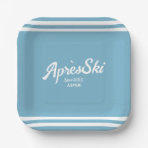 Retro Blue Apres Ski Custom Ski Resort Party