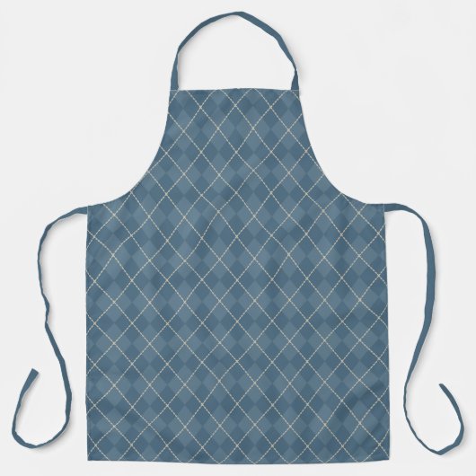Retro Blue Argyle Schort Gift (Voorkant)