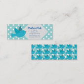 Retro Blue Bird met Polka Dots Visitekaartjes (Voorkant / Achterkant)