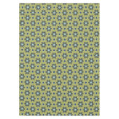 Retro Blue & Black Daisies op Green Floral Pattern Tafelkleed (Voorkant)