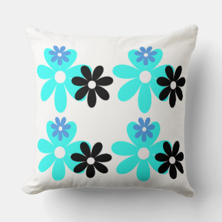 Retro Blue Bloom Duo Pillow Kussen