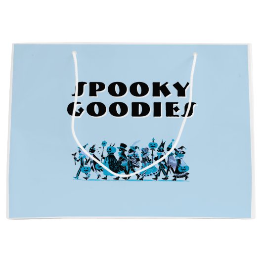 Retro Blue&Blue Spooky Goodies Halloween Groot Cadeauzakje (Voorkant)
