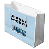 Retro Blue&Blue Spooky Goodies Halloween Groot Cadeauzakje (Voorkant Gekanteld)