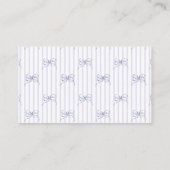 Retro Blue Bow Cafe Bebe Boy Coffee Baby Shower Informatiekaartje (Achterkant)