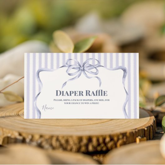 Retro Blue Bow Cafe Bebe Boy Coffee Baby Shower Informatiekaartje