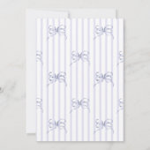 Retro Blue Bow Cafe Bebe Boy Coffee Baby Shower Kaart (Achterkant)