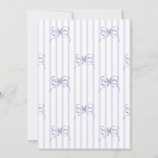 Retro Blue Bow Cafe Bebe Boy Coffee Baby Shower Kaart (Achterkant)