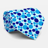 Retro Blue Bubble-Stippen Stropdas (Opgerold)