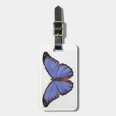 Retro Blue Butterfly Bagagelabel (Voorkant verticaal)
