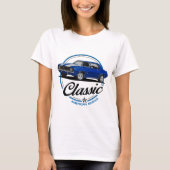 Retro Blue Camaro Classic T-shirt (Voorkant)