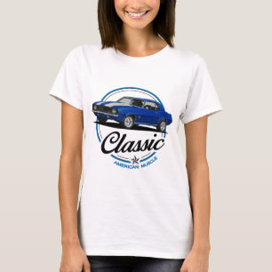 Retro Blue Camaro Classic T-shirt