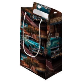 Retro Blue Car Klein Cadeauzakje