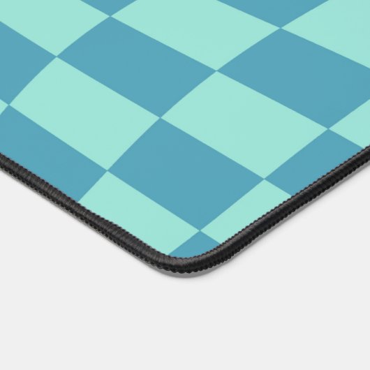 Retro Blue Checked Warped Checkered Bureaumat (Hoek)