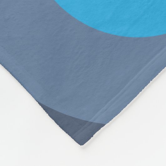 Retro Blue Circles Fleece Deken (Hoek)