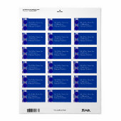 Retro Blue Circles & Ovalen Royal Periwinkle Aqua Etiket (Full Sheet)