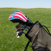 Retro Blue Crush Pin Strepen met Naam Golfheadcover (Insitu)