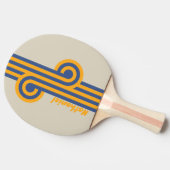 Retro Blue Crush Sunset Loop met Naam Tafeltennisbatje (Zijkant)