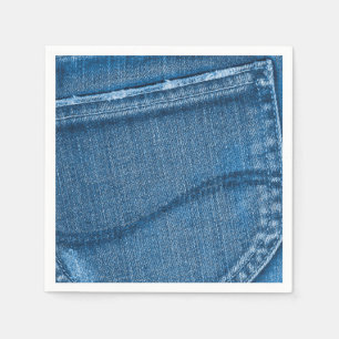 Retro Blue Denim textuur Servet