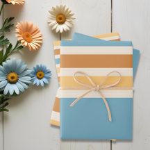 Retro Blue en Oranje blauwe  strepen