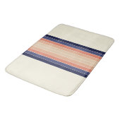 Retro Blue en Peach "Surfboard" gestreept Badmat (Gekanteld)