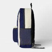 Retro Blue en Peach "Surfboard" gestreept Bedrukte Rugzak (Rechts)
