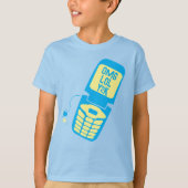 Retro Blue Flip Phone T-Shirt (Voorkant)