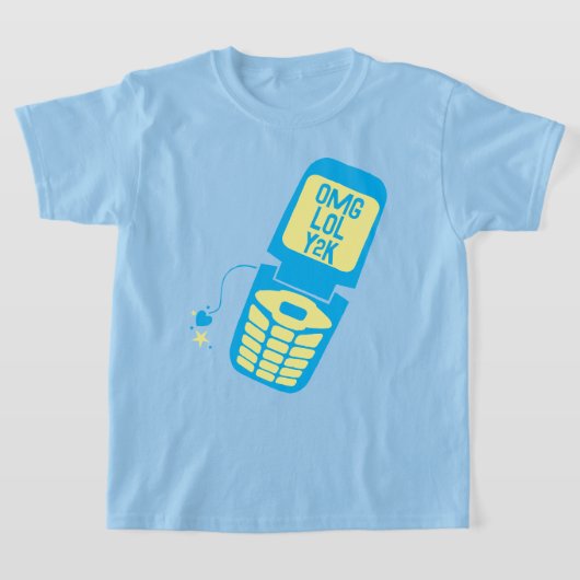 Retro Blue Flip Phone T-Shirt (Laagn)