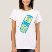 Retro Blue Flip Phone T-Shirt (Voorkant)