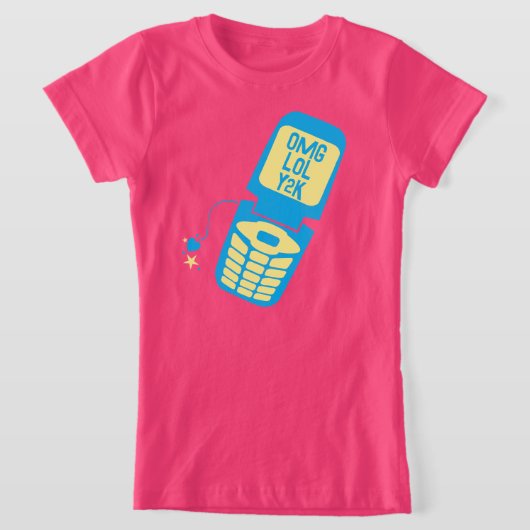 Retro Blue Flip Phone T-Shirt (Laagn)