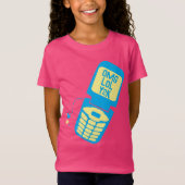Retro Blue Flip Phone T-Shirt (Voorkant)