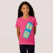 Retro Blue Flip Phone T-Shirt (Voorkant volledig)