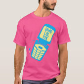 Retro Blue Flip Phone T-Shirt (Voorkant)