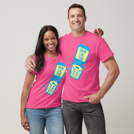 Retro Blue Flip Phone T-Shirt (Unisex)