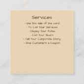 Retro Blue Floppy Disk Square Visitekaartje Kortingskaartje (Achterkant)