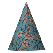 Retro Blue Floral Swallow Pattern by Walter Crane Feesthoedjes (Achterkant)