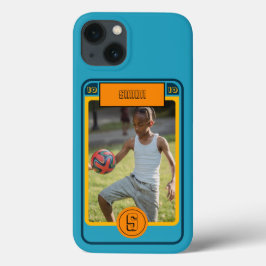 Retro Blue Football Kaart geïnspireerd Case-Mate iPhone Case