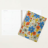 Retro Blue, Geel en Oranje Floral Planner (Display)