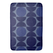 Retro Blue geometrisch Badmat (Voorkant Verticaal)