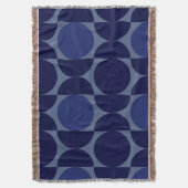 Retro Blue geometrisch Deken (Voorkant Verticaal)