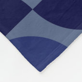 Retro Blue geometrisch Fleece Deken (Hoek)