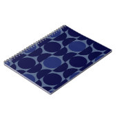 Retro Blue geometrisch Notitieboek (Linkerzijde)