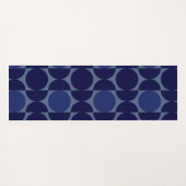 Retro Blue geometrisch Yogamat (Achterkant (horizontaal))