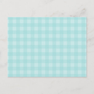 Retro Blue Gingham Checkered Pattern Achtergrond Briefkaart