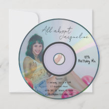 Retro Blue Girls Music CD Verjaardag