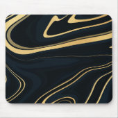 Retro Blue Golf Swirl Liquid Painting Design Muismat (Voorkant)